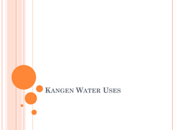 KANGEN WATER USES - Basicsharing.weebly 