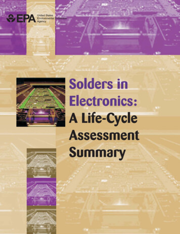 Solders In Electronics: A Life-Cycle Assessment-- Summary