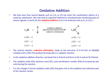 Lec 16 - Oxidative Addition - Umb.edu