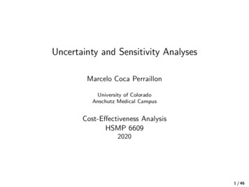 Uncertainty And Sensitivity Analyses - College Of Liberal Arts And Sciences