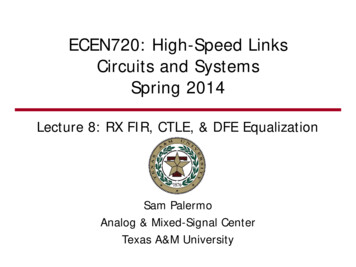 ECEN720: High-Speed Links Circuits And Systems Spring 2014 - Texas A&M .