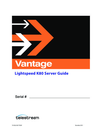 Lightspeed Server Guide - Telestream