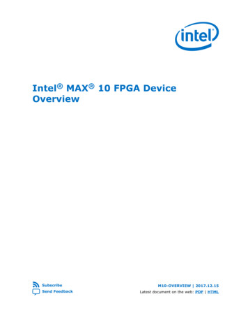 Intel MAX 10 FPGA Device Overview - University Of Florida
