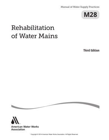 Rehabilitation Of Water Mains - American Water Works Association