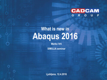 What Is New In Abaqus 2016 - Meet.cadcam-group.eu