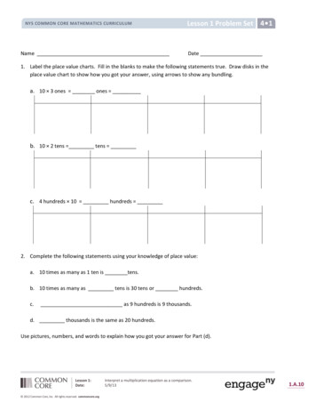 Math 4 Module 1 Workbook - Rochester City School District