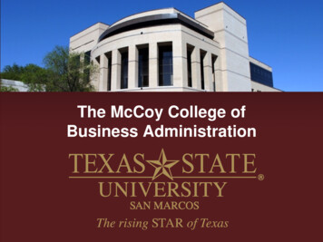 The McCoy College Of Business Administration