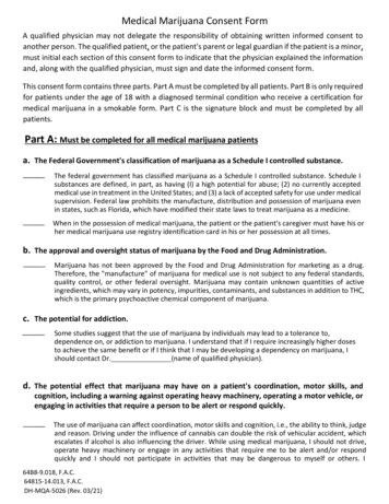 Medical Marijuana Consent Form - Flboardofmedicine.gov