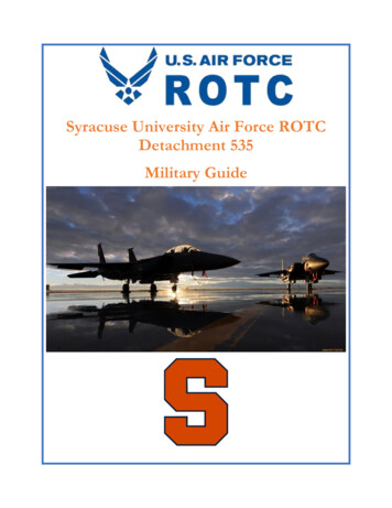 Syracuse University Air Force ROTC Detachment 535 Military Guide