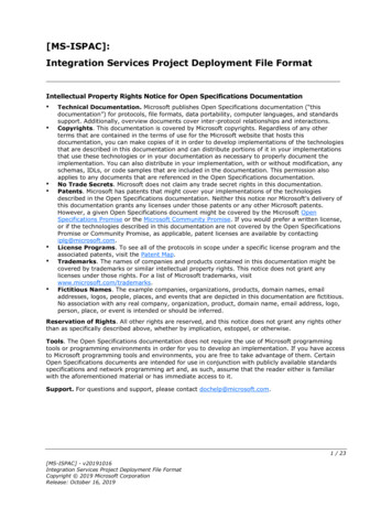 [MS-ISPAC]: Integration Services Project Deployment File Format - Microsoft