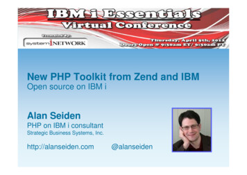 Seiden, Alan, New PHP Toolkit From Zend And IBM - LISUG