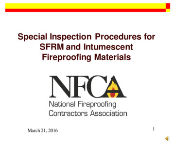Special Inspection Procedures For SFRM And Intumescent Fireproofing .