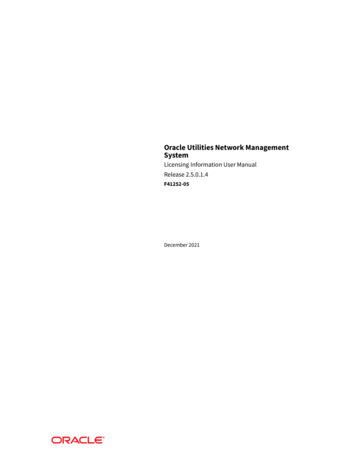 Oracle Utilities Network Management System