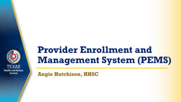 Provider Enrollment And Management System (PEMS) - Texas