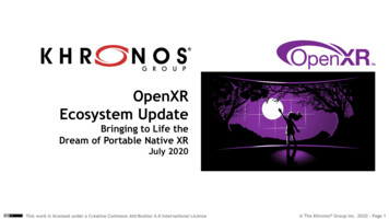 OpenXR Ecosystem Update - Khronos Group