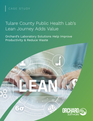 Tulare County Public Health Lab S Lean Journey Adds Value
