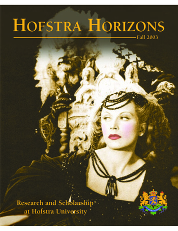 314 Horizons Fall'03 - Hofstra University