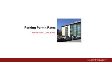 Parking Permit Rates - Stanford Transportation