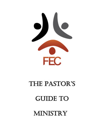 THE PASTOR'S GUIDE TO MINISTRY - Fellowship Of Evangelical Churches