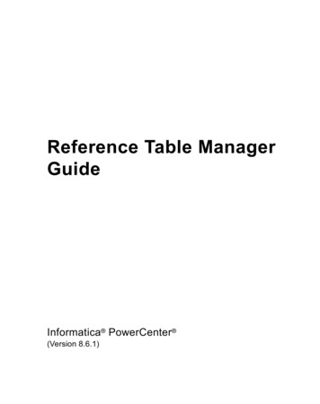 PowerCenter Reference Table Manager Guide - Datacadamia