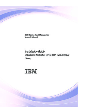 IBM Maximo Asset Management: Installation Guide (WebSphere Application .