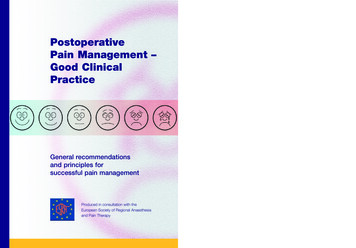 Postoperative Pain Management - Good Clinical - WEBD.pl