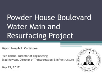 Powder House Boulevard Water Main And Resurfacing Project