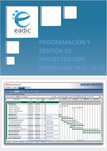 Primavera Project Planner - Eadic 