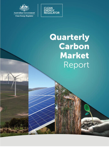 Quaterly Carbon Market Report - Clean Energy Regulator