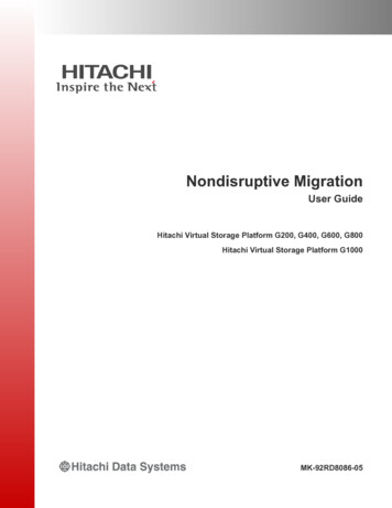 Hitachi Nondisruptive Migration User Guide - Hitachi Vantara