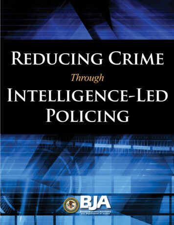 Reducing Crime Through Intelligence-Led Policing - Bureau Of Justice .