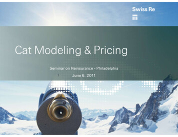 Cat Modeling & Pricing - Casualty Actuarial Society