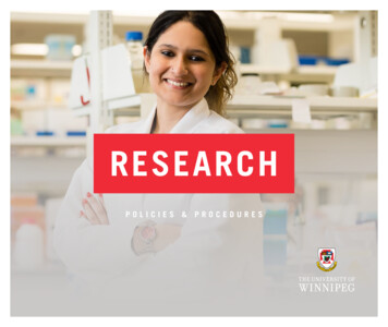RESEARCH - University Of Winnipeg