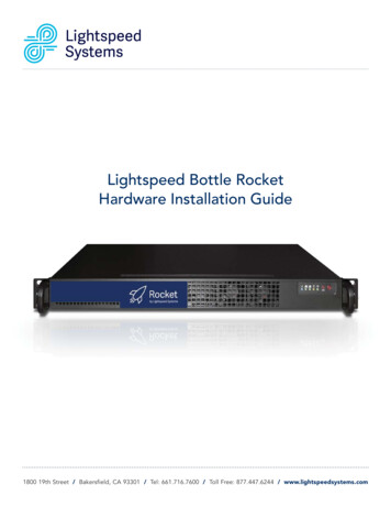 Lightspeed Bottle Rocket Hardware Installation Guide