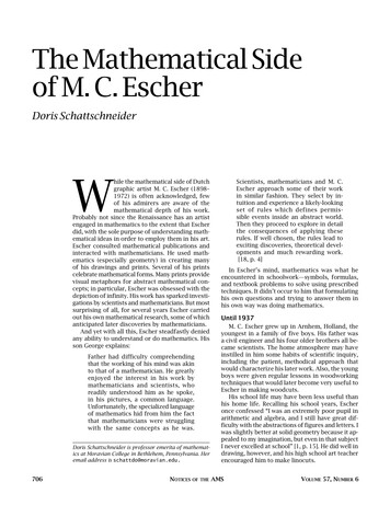 The Mathematical Side Of M. C. Escher - American Mathematical Society