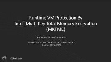 Runtime VM Protection By Intel Multiple Key Total Memory Encryption Kai .