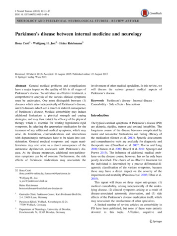 Parkinson's Disease Between Internal Medicine And Neurology - Springer