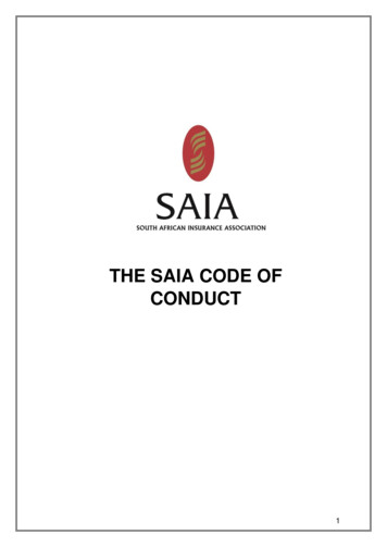 THE SAIA CODE OF CONDUCT - Santam