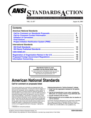Standards Action Layout SAV3327 - American National Standards Institute