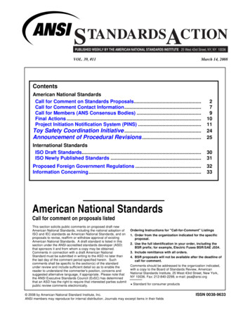 VOL. 39, #11 March 14, 2008 - American National Standards Institute