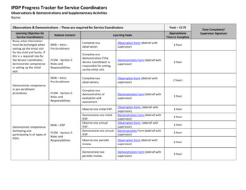 IPDP Progress Tracker For Service Coordinators