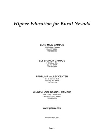 Higher Education For Rural Nevada - Great Basin College