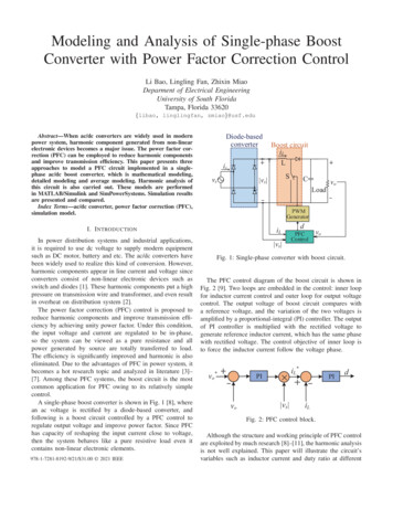 Modeling And Analysis Of Single-phase Boost Converter With Power . - SPS