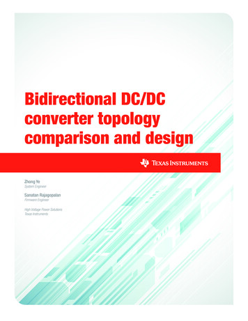 Bi-directional DC/DC Converter Topology Comparison And Design