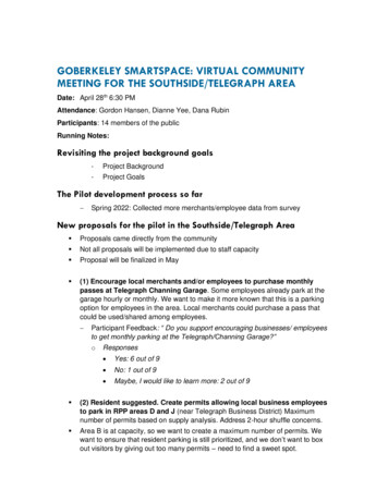 GOBERKELEY SMARTSPACE: VIRTUAL COMMUNITY MEETING FOR THE . - Microsoft