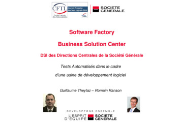 Software Factory Business Solution Center - CFTL