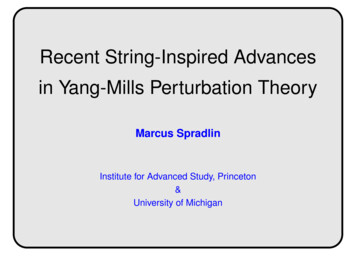Recent String-Inspired Advances In Yang-Mills Perturbation Theory