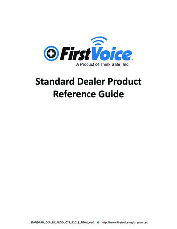 Standard Dealer Product Reference Guide - First Voice