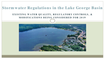 Stormwater Regulations In The Lake George Basin - Lgpc.ny.gov