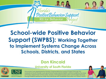 School-wide Positive Behavior Support (SWPBS): Working Together To .